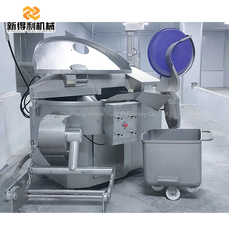 Customizable fully automatic large-scale high-speed chopping and mixing machine equipment for meat  vegetables  Model ZB-200 - Bowl Cutter - foodmachtech