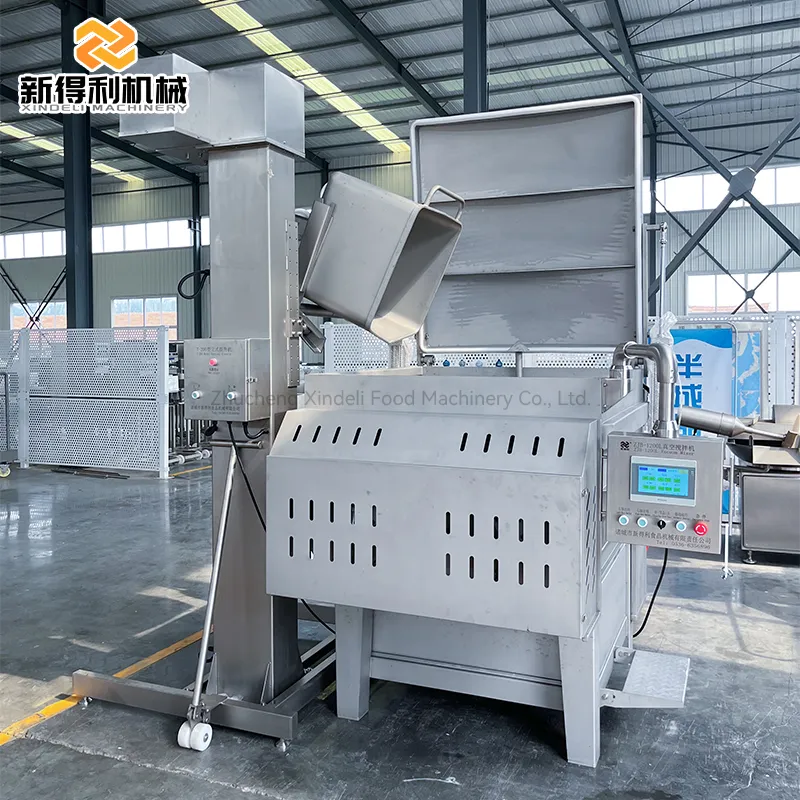 Customizable large commercial fully automatic vacuum mixer for making sausage and steamed bun fillings model ZJB-1200 - Meat Stuffing Mixer - foodmachtech
