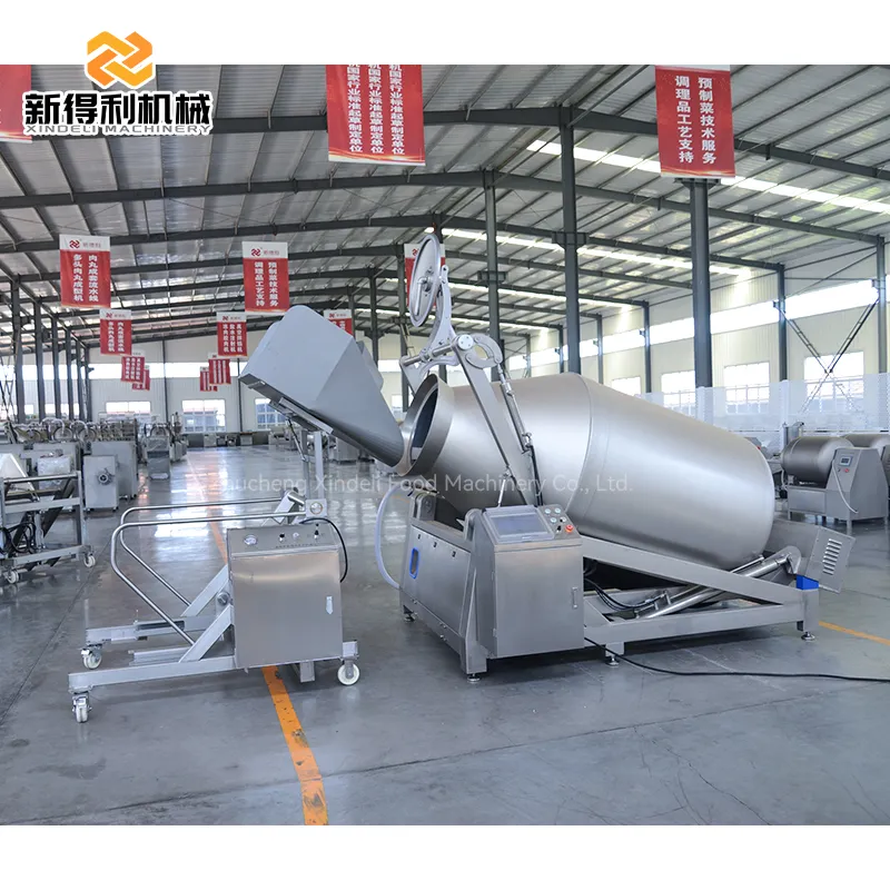 Customizable fully automatic variable frequency inclined vacuum tumbling machine fish marinating equipment model GRY-1700 - Tumbler - foodmachtech