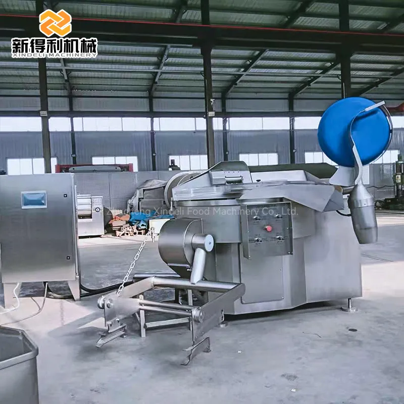 Automático tipo ZB-200 carne picada conversión de frecuencia de pescado de alta velocidad máquina de cortar de acero inoxidable comercial - Cortador de tazón - foodmachtech