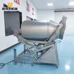 Customizable stainless steel fully automatic vacuum tumbling machine 1000L chicken and duck meat curing equipment model GRY-1000 - Tumbler - foodmachtech