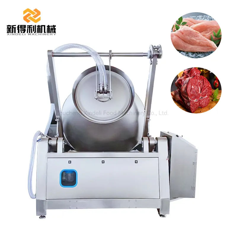 Customizable fully automatic variable frequency inclined vacuum tumbling machine fish marinating equipment model GRY-1700 - Tumbler - foodmachtech