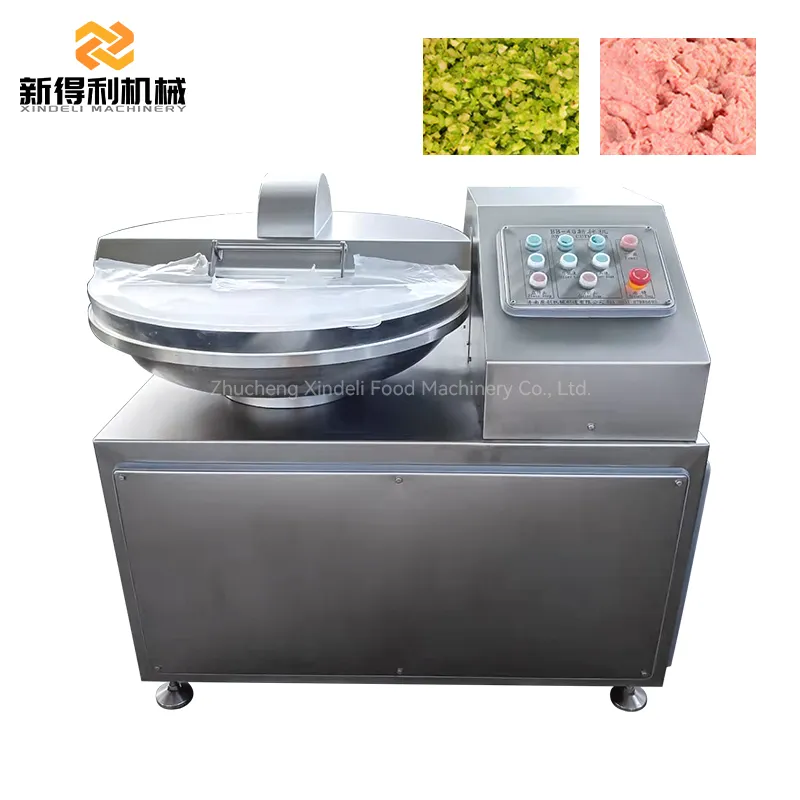 Customizable commercial stainless steel fish ball and ginger powder automatic high-speed chopping and mixing machine model ZB-40 - Bowl Cutter - foodmachtech