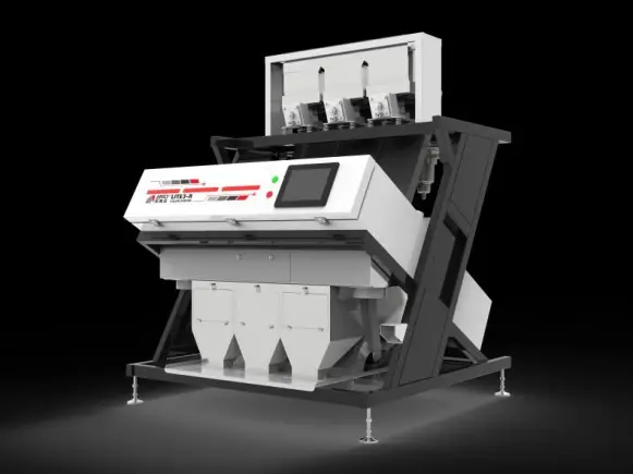 AMD Série Lite-R Plus 2 Chutes Color Sorter Machine Selector de Máquina de Classificação de Cores Arroz Inteligente 80 Canais