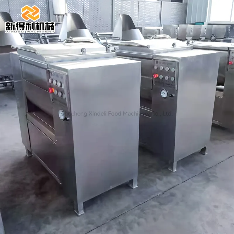 Customizable commercial fully automatic double-shaft vacuum mixer for making sausage and dumpling fillings model ZJB-100 - Meat Stuffing Mixer - foodmachtech