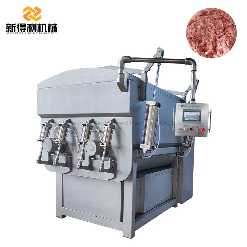 ZJB-2500 commercial large vacuum stainless steel mixing machine can be used to make meat vegetable stuffing and hot pot balls - Meat Stuffing Mixer - foodmachtech