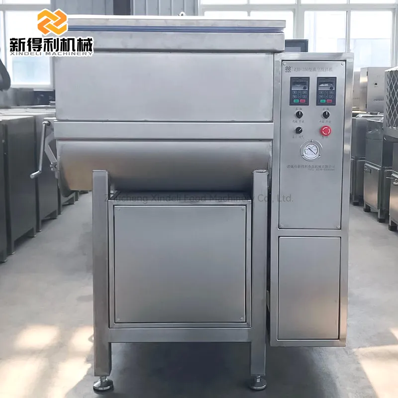 Customizable stainless steel fully automatic vertical vacuum mixer for meat and vegetable fillings model ZJB-350 - Meat Stuffing Mixer - foodmachtech