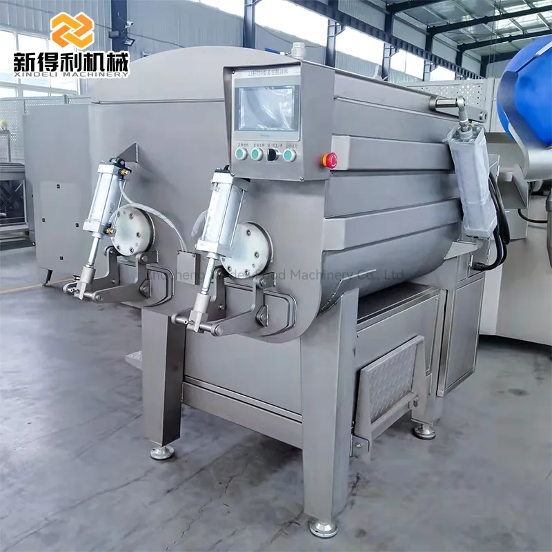 Customizable fully automatic commercial vacuum filling mixer for beef filling pre-prepared food mixing equipment model ZJB-750 - Meat Stuffing Mixer - foodmachtech