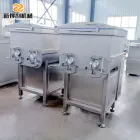 Customizable stainless steel fully automatic vertical vacuum mixer for meat and vegetable fillings model ZJB-350 - Meat Stuffing Mixer - foodmachtech