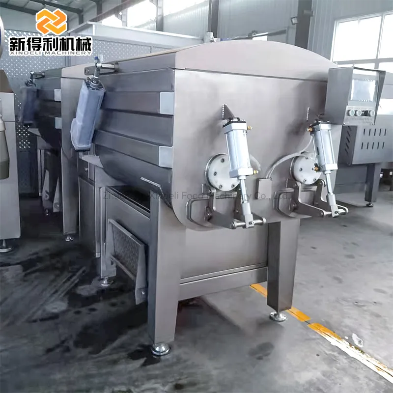 Customizable fully automatic commercial vacuum filling mixer for beef filling pre-prepared food mixing equipment model ZJB-750 - Meat Stuffing Mixer - foodmachtech