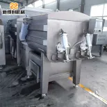 Customizable fully automatic commercial vacuum filling mixer for beef filling pre-prepared food mixing equipment model ZJB-750 - Meat Stuffing Mixer - foodmachtech