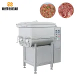 Customizable stainless steel fully automatic vertical vacuum mixer for meat and vegetable fillings model ZJB-350 - Meat Stuffing Mixer - foodmachtech
