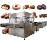 GUSU New Automatic Chocolate Enrobing Linha Chocolate Enrober com Túnel de Refrigeração para Nozes e Frutas - Máquina revestimento chocolate - foodmachtech