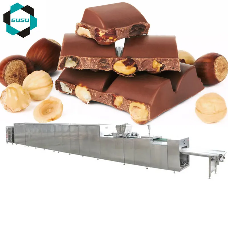 Gusu Nova Máquina Automática De Linha De Produção De Chocolate Para Todos Os Tipos De Fabricação De Chocolate - Linha De Produção De Moldagem De Bloco De Chocolate - foodmachtech