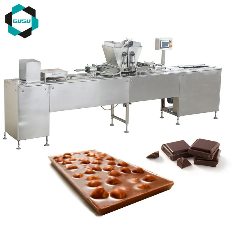 GUSU Máquina Automática Chocolate Chocolate Depositing Line - Linha De Produção De Moldagem De Bloco De Chocolate - foodmachtech