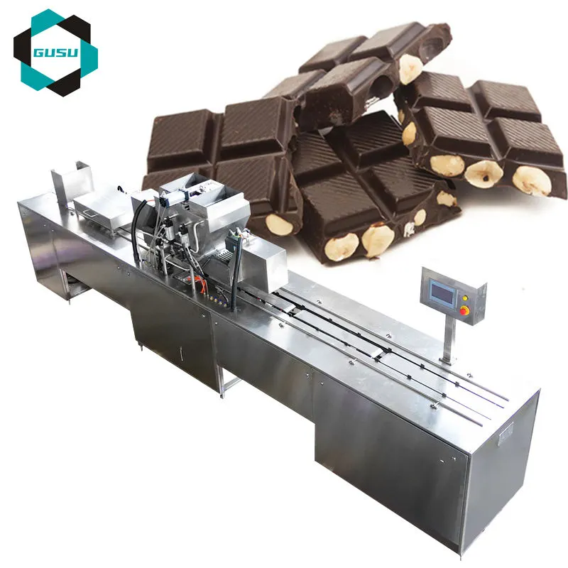 GUSU Máquina Automática Chocolate Chocolate Depositing Line - Linha De Produção De Moldagem De Bloco De Chocolate - foodmachtech