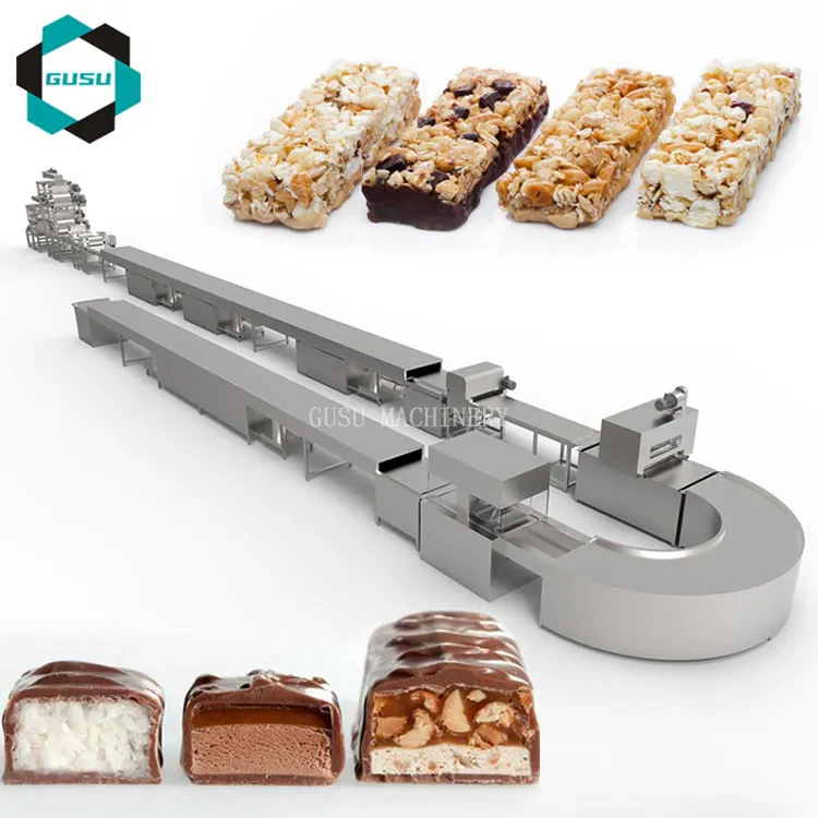 Fully Automatic New Condition Energy Bar Manufacturing Machine for Grain and Protein Bar Production Line - Chocolate Block Molding Production Line - foodmachtech
