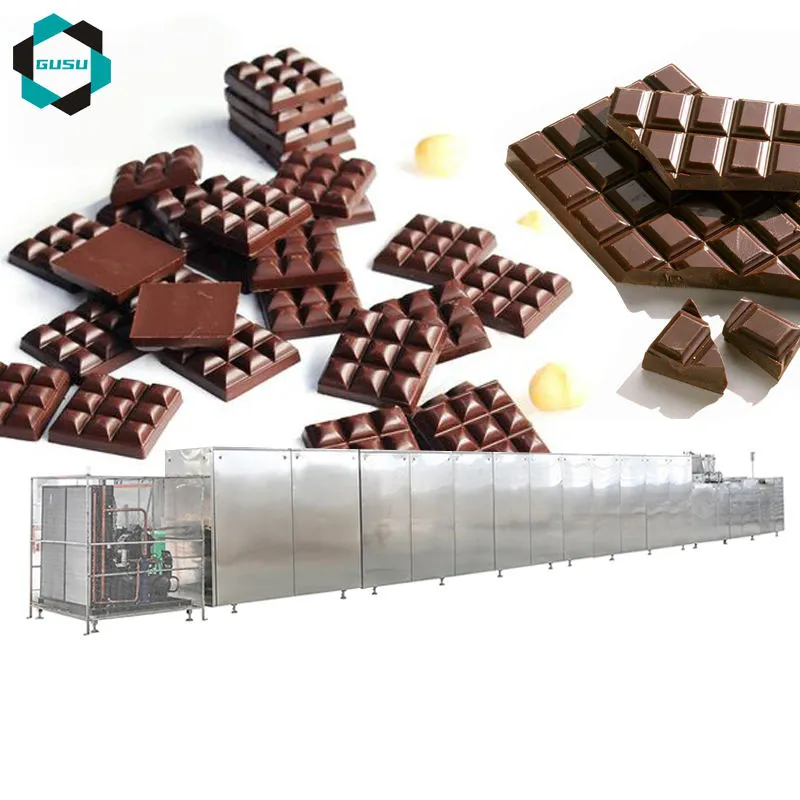GUSU Automatic Chocolate Machine Chocolate Moulding Line - Chocolate Block Molding Production Line - foodmachtech