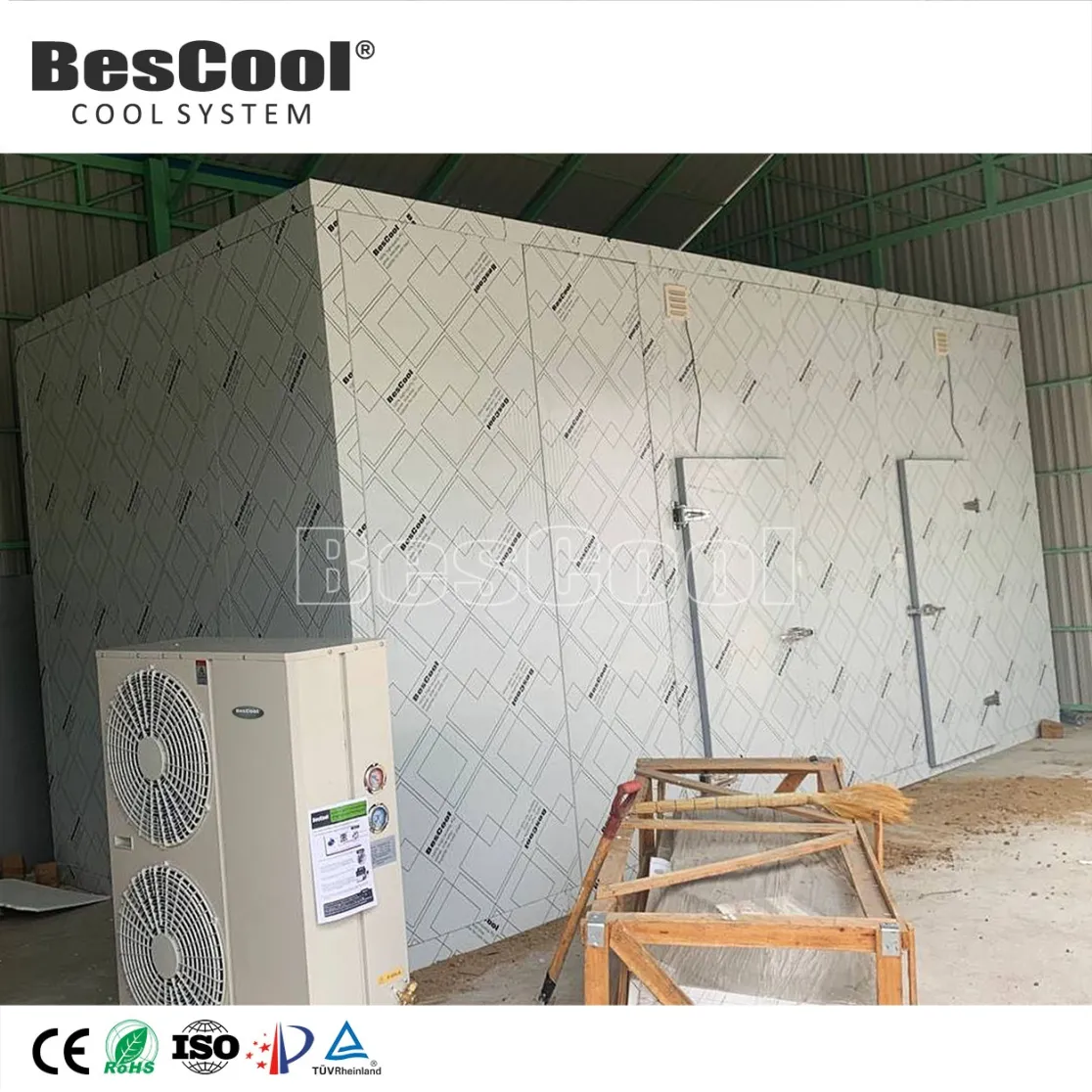 Customizable 6*2.4*3m Cold Room -25~+10degrees Temperature Controlled 150mm Cooling System Freezer Retail - Freezer - foodmachtech