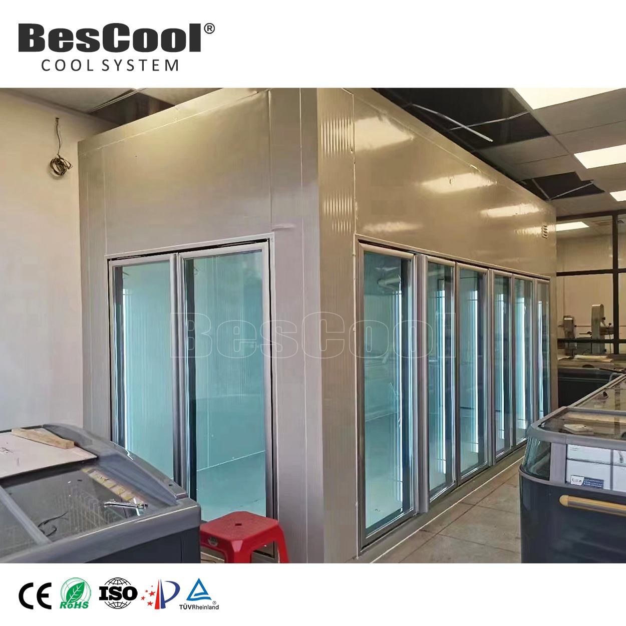 ベクールディスプレイチラールームウォークインクーラースーパーマーケットに適したフラワーショップビール洞窟リーファー収納コールドルーム