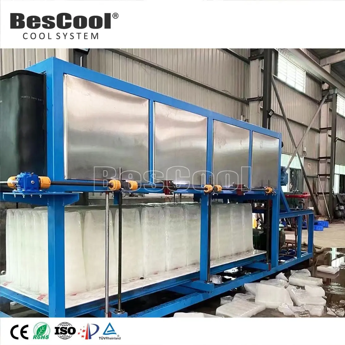 Comercial 15 toneladas de bloque de hielo que hace la máquina de la planta de la máquina para las industrias manufactureras - Fabricante de hielo - foodmachtech