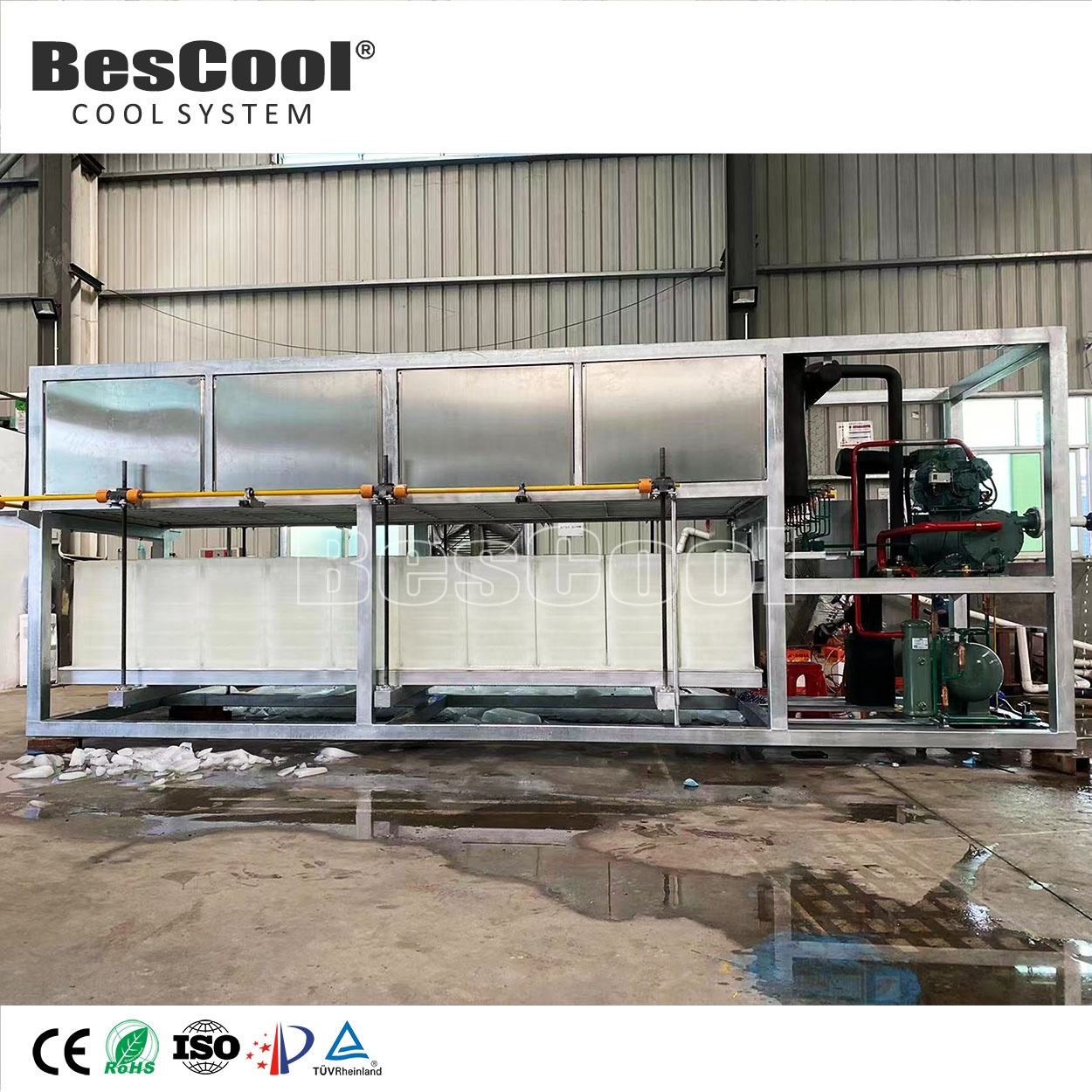 Решение высокой машины создателя куба льда урожайности свежее охлаждая оборудованием делать льда изготовителя