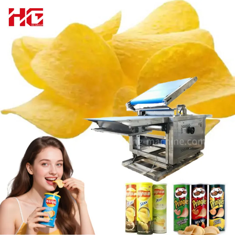 Potato Chips Machinery Automatic Baking/ Potato Peeler Making Equipment/ Pringle Type Potato Chips Production Line Shanghai HG - Extruder - foodmachtech