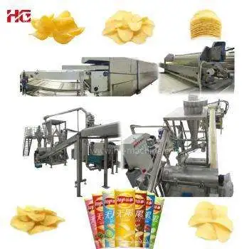 Potato Chips Machinery Automatic Baking/ Potato Peeler Making Equipment/ Pringle Type Potato Chips Production Line Shanghai HG - Extruder - foodmachtech