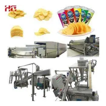 Potato Chips Machinery Automatic Baking/ Potato Peeler Making Equipment/ Pringle Type Potato Chips Production Line Shanghai HG - Extruder - foodmachtech