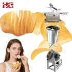 Potato Chips Machinery Automatic Baking/ Potato Peeler Making Equipment/ Pringle Type Potato Chips Production Line Shanghai HG - Extruder - foodmachtech
