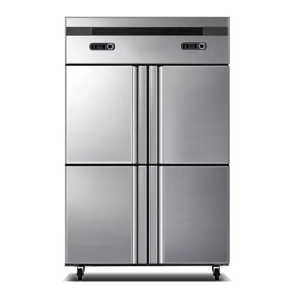 RUITAI Fábrica Venda Profissional De Aço Inoxidável Cozinha Congelador Moderno Duplo Temperatura 4 portas Freezer Geladeira