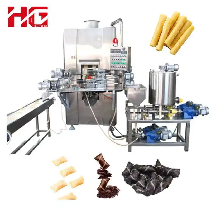 Automatic Center Filling Wafer Stick Machine Wafer Stick Flow Line Equipment Manufacture Wafer Roll - Extruder - foodmachtech