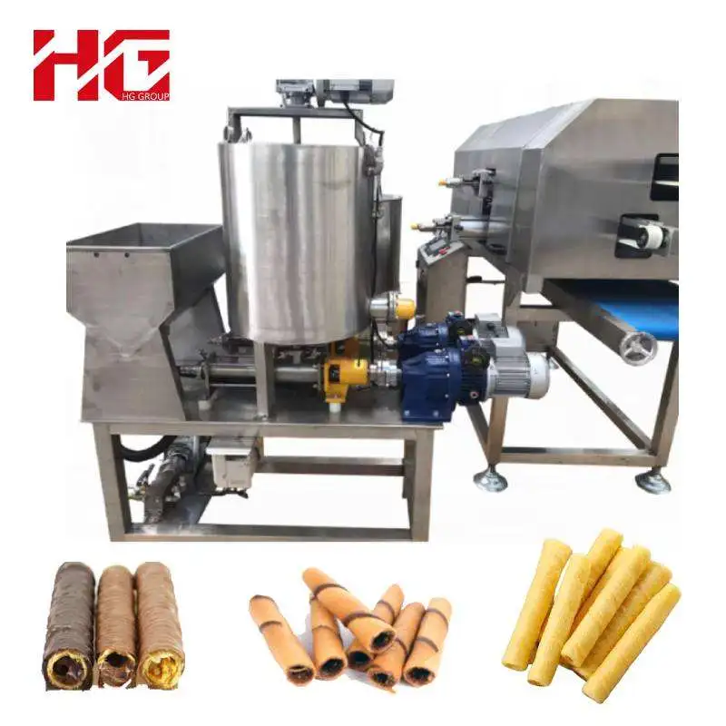 Automatic Center Filling Wafer Stick Machine Wafer Stick Flow Line Equipment Manufacture Wafer Roll - Extruder - foodmachtech