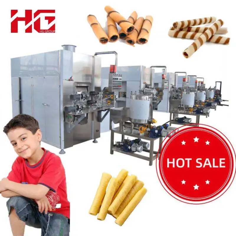 Automatic Center Filling Wafer Stick Machine Wafer Stick Flow Line Equipment Manufacture Wafer Roll - Extruder - foodmachtech