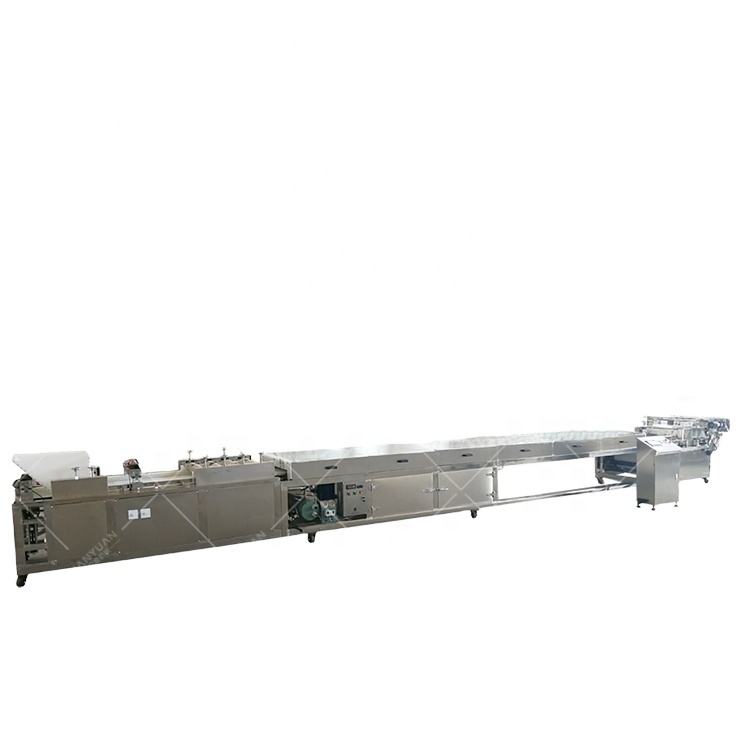 Línea de producción automática de corte de barra de turrón con unidad de separación