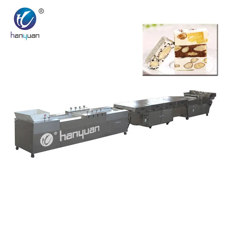Línea de producción de turrón con tuerca, Máquina de corte de caramelo de turrón, Nueces de turrón que forman la máquina - Máquina de moldeo - foodmachtech