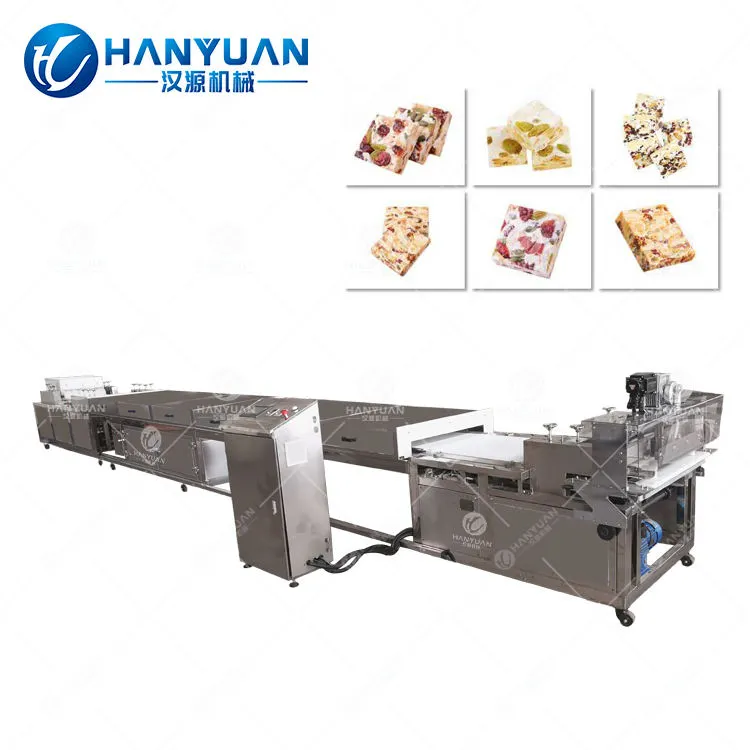 Línea de producción de turrón con tuerca, Máquina de corte de caramelo de turrón, Nueces de turrón que forman la máquina - Máquina de moldeo - foodmachtech