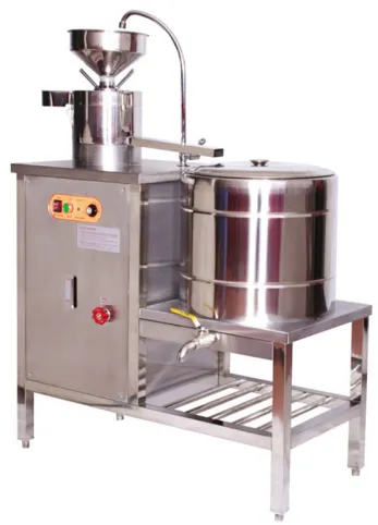 Máy làm sữa đậu nành bằng thép không gỉ thương mại tự động dây chuyền sản xuất sữa đậu nành - Máy mài - foodmachtech