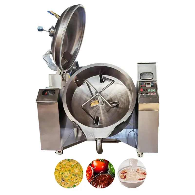 Automatic Lift Cheese Chili Sauce Cooker Pot Gas Planetary Fryer Industrial Mixer Planetary Steam Jacketed Cooking Mixer - Mixer - foodmachtech