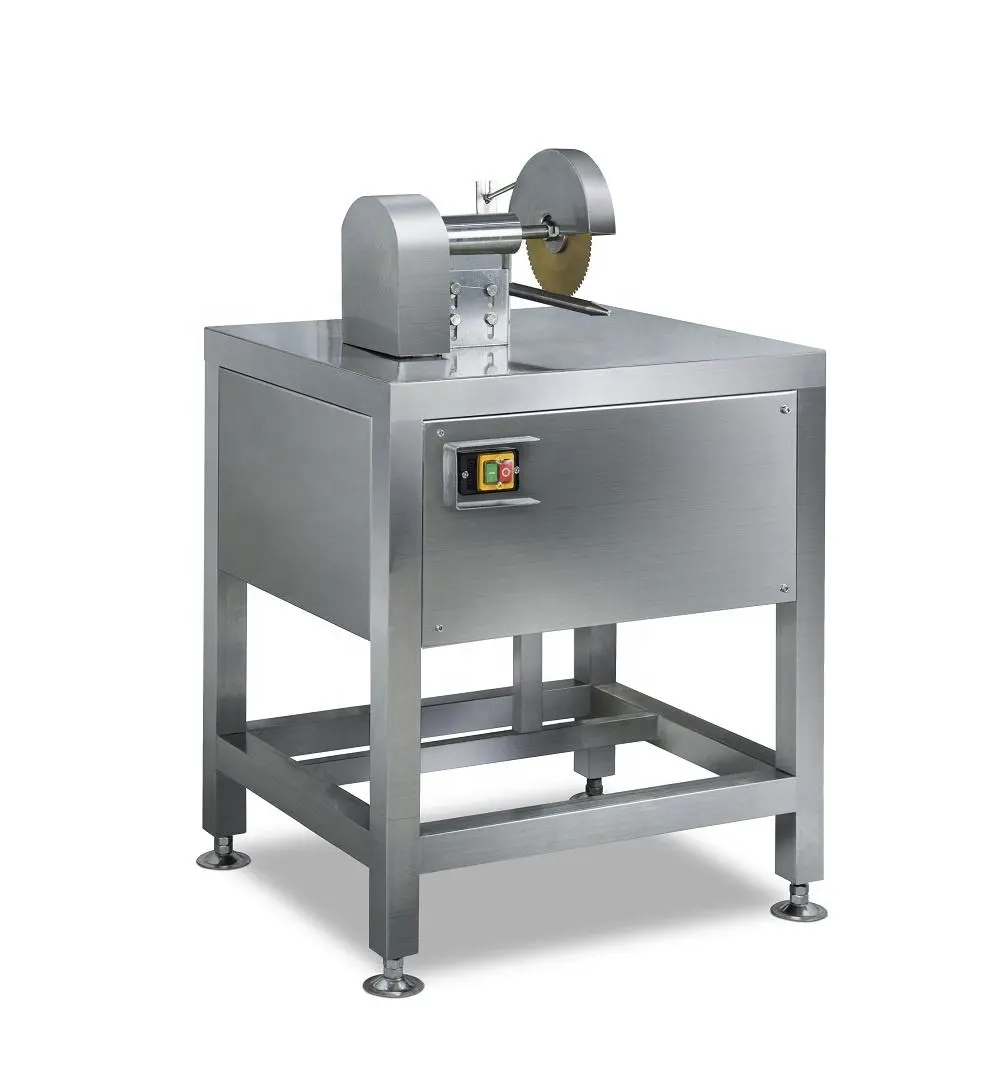 Acero inoxidable Industrial eléctrico automático cabeza de pescado procesamiento eliminación Cúter cortador máquina - Máquina de Portioning de la carne - foodmachtech