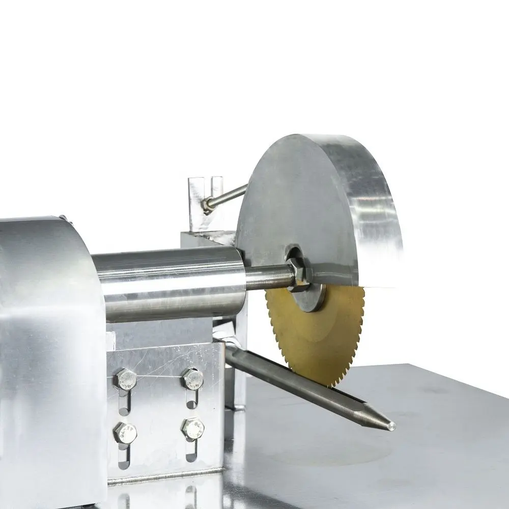 Acero inoxidable Industrial eléctrico automático cabeza de pescado procesamiento eliminación Cúter cortador máquina - Máquina de Portioning de la carne - foodmachtech