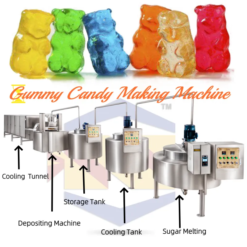 Rucht Vitamina Gelee Kleine Süßigkeiten Bär Automatische Produktion Mini Fabricação Depositante Faça Gummibärchen Fazendo Máquina - Máquina doces - foodmachtech