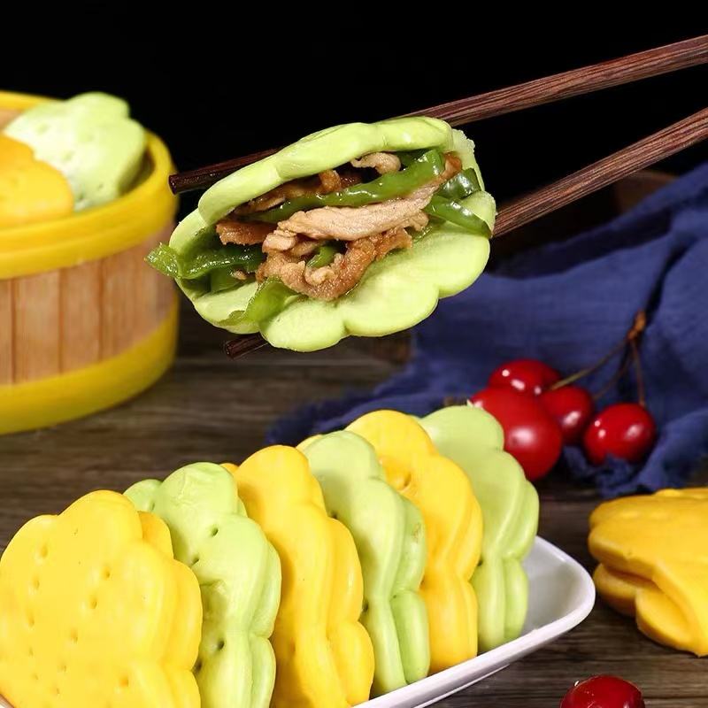 높은 생산성 찐 빵 및 구아 바오 만드는 기계 새로운 상태 밀가루 빵 굽기