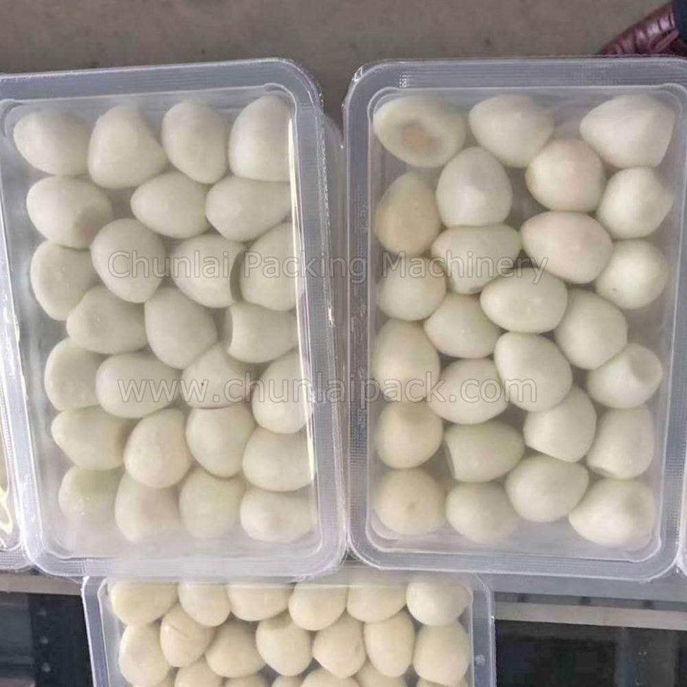 Ovos De Codorna Salgados Contando Embalagem Salmoura Máquina De Vedação De Bandeja De Enchimento Líquida