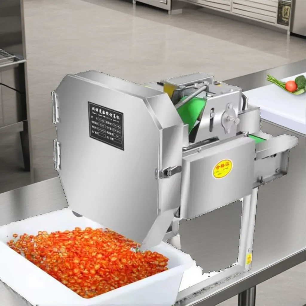 Nueva Condición Totalmente Automático Cortador de Verduras Cebollas Leeks Motor Esencial Componente Home Cafetería Kindergarten Hotel Granja - Cortador de frutas y verduras - foodmachtech
