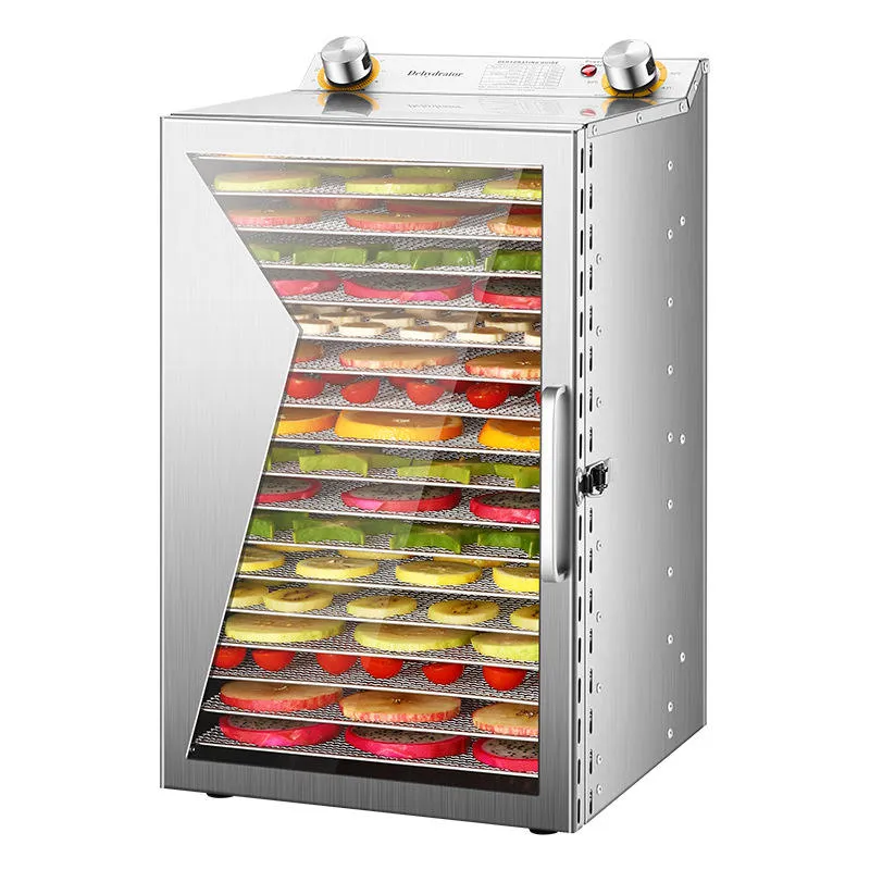 Séchoir physique de 18 couches pour les fruits et légumes secs Séchoir à fruits et légumes en acier inoxydable de petit ménage - Sèche-linge - foodmachtech