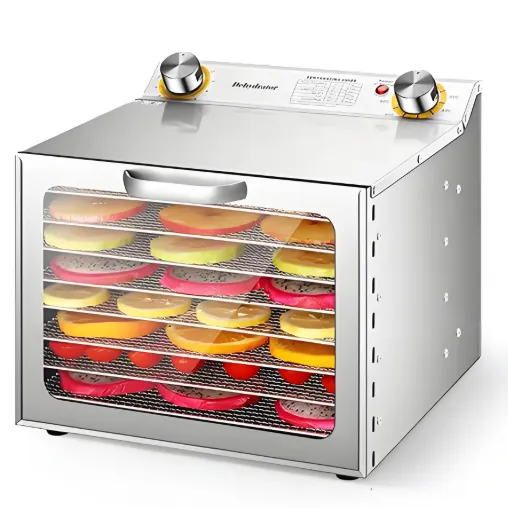 En Acier inoxydable Ménage Petit 12 Tier Fruits Sec Machine Fruits et Légumes séchoir à air Déshydrateur - Sèche-linge - foodmachtech