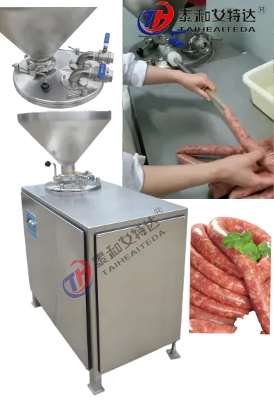 Remplisseur automatique de saucisse de jambon de Bologne Remplisseur hydraulique horizontal de saucisse
