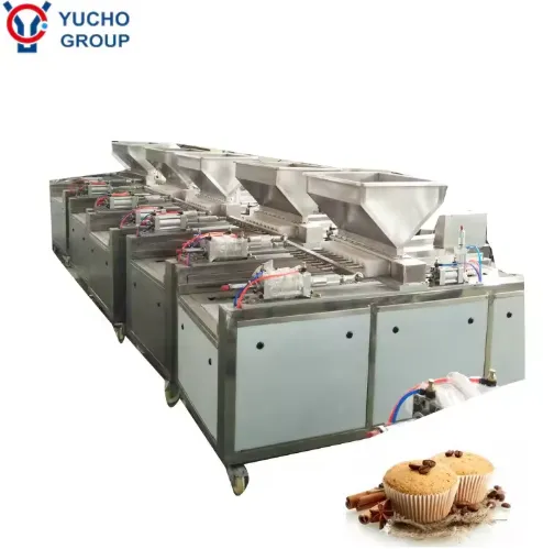 Small Automatic Cup Sponge Cake Batter Fill Muffin Production Depositor Cake Make Machine - Bread Shaping Machine - foodmachtech