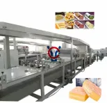 Máquina corte bolo camada Rolo suíço automático completo Linha produção bolo - Máquina De Moldagem De Pão - foodmachtech